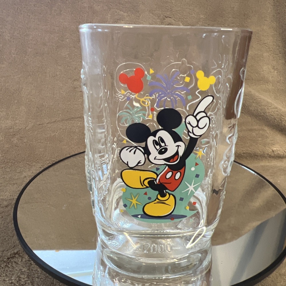 McDonalds 2000 Walt Disney World Celebration Glass Magic Kingdom Mickey Mouse‎